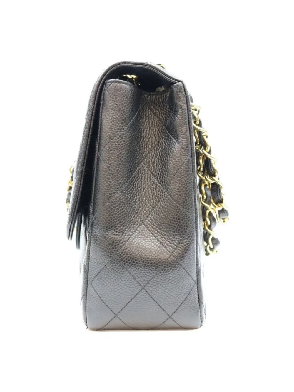 Chanel Black Caviar Single Maxi Quilted 30 Shoulder Bag